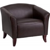 HERCULES Imperial Series Brown Leather Chair [111-1-BN-GG]