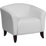 HERCULES Imperial Series White Leather Chair [111-1-WH-GG]
