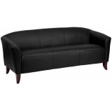 HERCULES Imperial Series Black Leather Sofa [111-3-BK-GG]