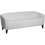 HERCULES Imperial Series White Leather Sofa [111-3-WH-GG]