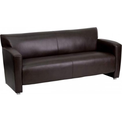 HERCULES Majesty Series Brown Leather Sofa [222-3-BN-GG]