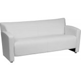 HERCULES Majesty Series White Leather Sofa [222-3-WH-GG]