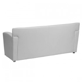 HERCULES Majesty Series White Leather Sofa [222-3-WH-GG]