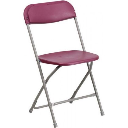 HERCULES Series 440 lb. Capacity Premium Burgundy Plastic Folding Chair [BH-D0001-BG-GG]