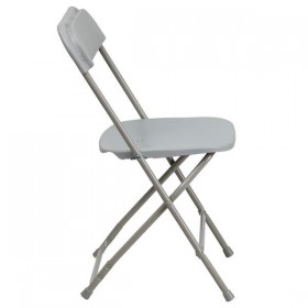 HERCULES Series 440 lb. Capacity Premium Gray Plastic Folding Chair [BH-D0001-GY-GG]