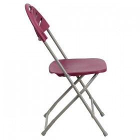 HERCULES Series 440 lb. Capacity Burgundy Plastic Fan Back Folding Chair [BH-D0002-BG-GG]