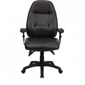 High Back Espresso Brown Leather Executive Office Chair [BT-2350-BRN-GG]