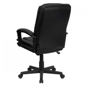 High Back Black Leather Executive Swivel Office Chair [BT-2921-BK-GG]