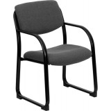Gray Fabric Executive Side Chair with Sled Base [BT-508-GY-GG]