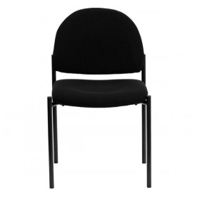 Black Fabric Comfortable Stackable Steel Side Chair [BT-515-1-BK-GG]