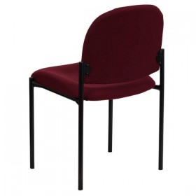 Burgundy Fabric Comfortable Stackable Steel Side Chair [BT-515-1-BY-GG]