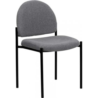 Gray Fabric Comfortable Stackable Steel Side Chair [BT-515-1-GY-GG]