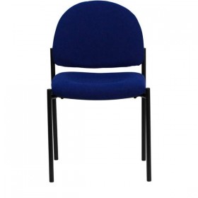 Navy Fabric Comfortable Stackable Steel Side Chair [BT-515-1-NVY-GG]