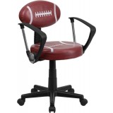 Football Task Chair with Arms [BT-6181-FOOT-A-GG]