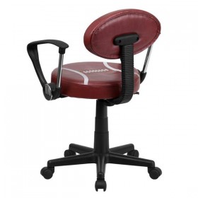 Football Task Chair with Arms [BT-6181-FOOT-A-GG]