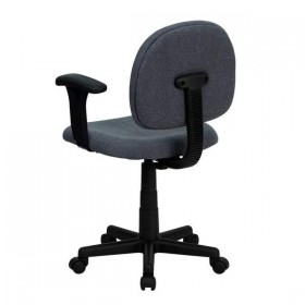 Mid-Back Ergonomic Gray Fabric Task Chair with Adjustable Arms [BT-660-1-GY-GG]