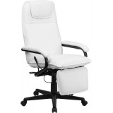 High Back White Leather Executive Reclining Office Chair [BT-70172-WH-GG]