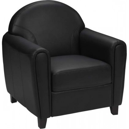 HERCULES Envoy Series Black Leather Chair [BT-828-1-BK-GG]