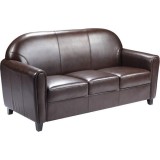 HERCULES Envoy Series Brown Leather Sofa [BT-828-3-BN-GG]