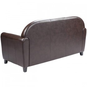 HERCULES Envoy Series Brown Leather Sofa [BT-828-3-BN-GG]