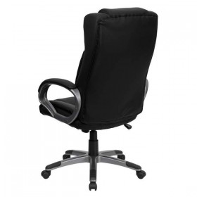 High Back Black Leather Executive Office Chair [BT-9002H-BK-GG]