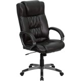 High Back Espresso Brown Leather Executive Office Chair [BT-9002H-BRN-GG]