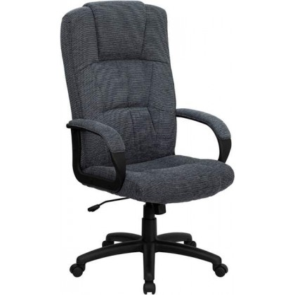 High Back Gray Fabric Executive Office Chair [BT-9022-BK-GG]