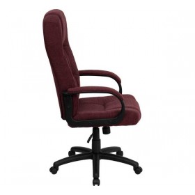 High Back Burgundy Fabric Executive Office Chair [BT-9022-BY-GG]