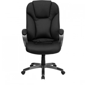 High Back Black Leather Executive Office Chair [BT-9066-BK-GG]