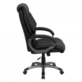 High Back Black Leather Executive Office Chair [BT-9123-BK-GG]