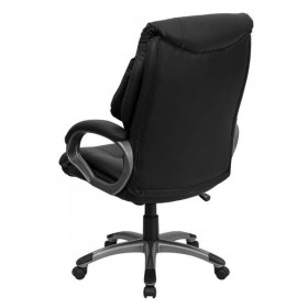 High Back Black Leather Executive Office Chair [BT-9123-BK-GG]