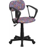 Multi-Colored Pattern Printed Computer Chair with Arms [BT-FL-A-GG]