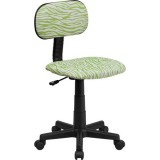 Green and White Zebra Print Computer Chair [BT-Z-GN-GG]