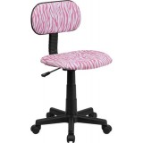 Pink and White Zebra Print Computer Chair [BT-Z-PK-GG]