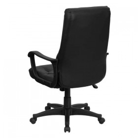 High Back Traditional Black Leather Executive Swivel Office Chair [CP-A136A01-GG]