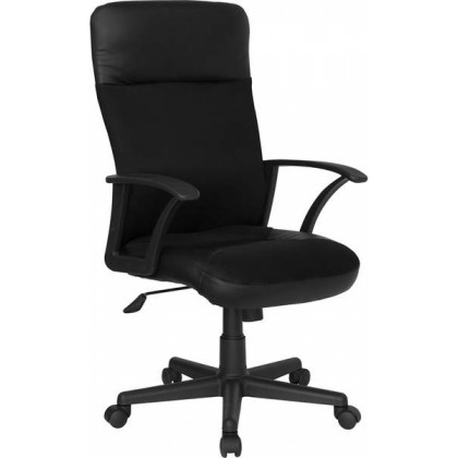 High Back Black Leather / Mesh Combination Executive Swivel Office Chair [CP-A142A01-GG]