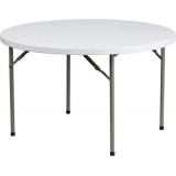 48'' Round Granite White Plastic Folding Table [DAD-YCZ-122R-GG]