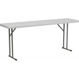 18''W x 72''L Granite White Plastic Folding Training Table [DAD-YCZ-180-GW-GG]