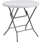 32'' Round Granite White Plastic Folding Table [DAD-YCZ-80R-GW-GG]