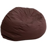 Oversized Solid Brown Bean Bag Chair [DG-BEAN-LARGE-SOLID-BRN-GG]