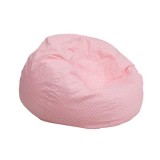 Small Light Pink Dot Kids Bean Bag Chair [DG-BEAN-SMALL-DOT-PK-GG]