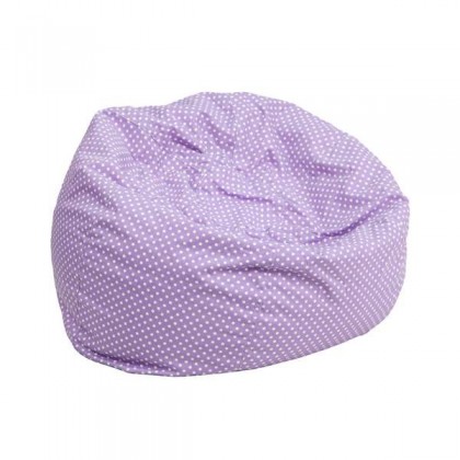 Small Lavender Dot Kids Bean Bag Chair [DG-BEAN-SMALL-DOT-PUR-GG]