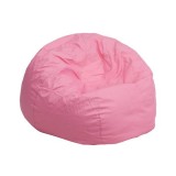 Small Solid Light Pink Kids Bean Bag Chair [DG-BEAN-SMALL-SOLID-PK-GG]