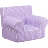 Small Lavender Dot Kids Chair with White Piping [DG-CH-KID-DOT-PUR-GG]