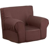 Small Solid Brown Kids Chair [DG-CH-KID-SOLID-BRN-GG]