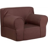 Oversized Solid Brown Kids Chair [DG-LGE-CH-KID-SOLID-BRN-GG]