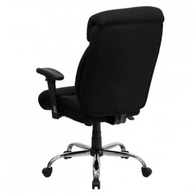 HERCULES Series 350 lb. Capacity Big & Tall Black Fabric Office Chair with Arms [GO-1235-BK-FAB-A-GG]