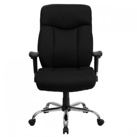 HERCULES Series 350 lb. Capacity Big & Tall Black Fabric Office Chair with Arms [GO-1235-BK-FAB-A-GG]