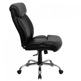 HERCULES Series 350 lb. Capacity Big & Tall Black Leather Office Chair [GO-1235-BK-LEA-GG]