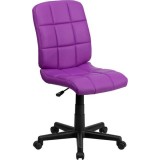 Mid-Back Purple Quilted Vinyl Task Chair [GO-1691-1-PUR-GG]